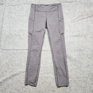 Lululemon Leggings Womens 6 Speed Up 28" Heathered Black Gray Pockets Yoga Run